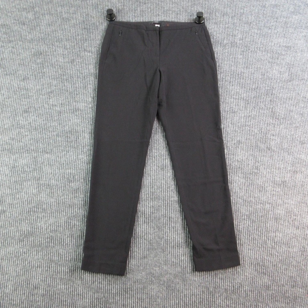 Tahari Pants Womens 4 Black Ponte Slim Dress Workwear Pockets Flat Front 31x29*